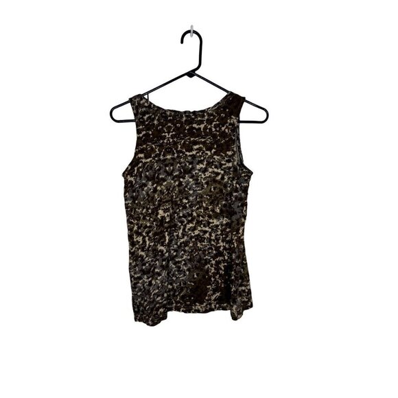 Oleg Cassini Sport Cotton Blend Beaded Tank Top Brown - Picture 4 of 4